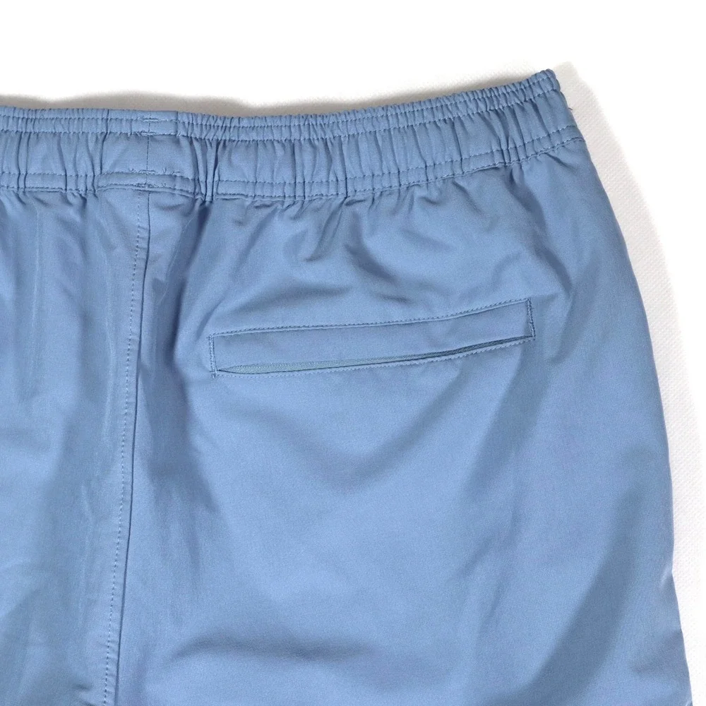 ⁠Cuts Clothing Mens S Blue Lined Athletic Shorts Drawstring Gym Activewear